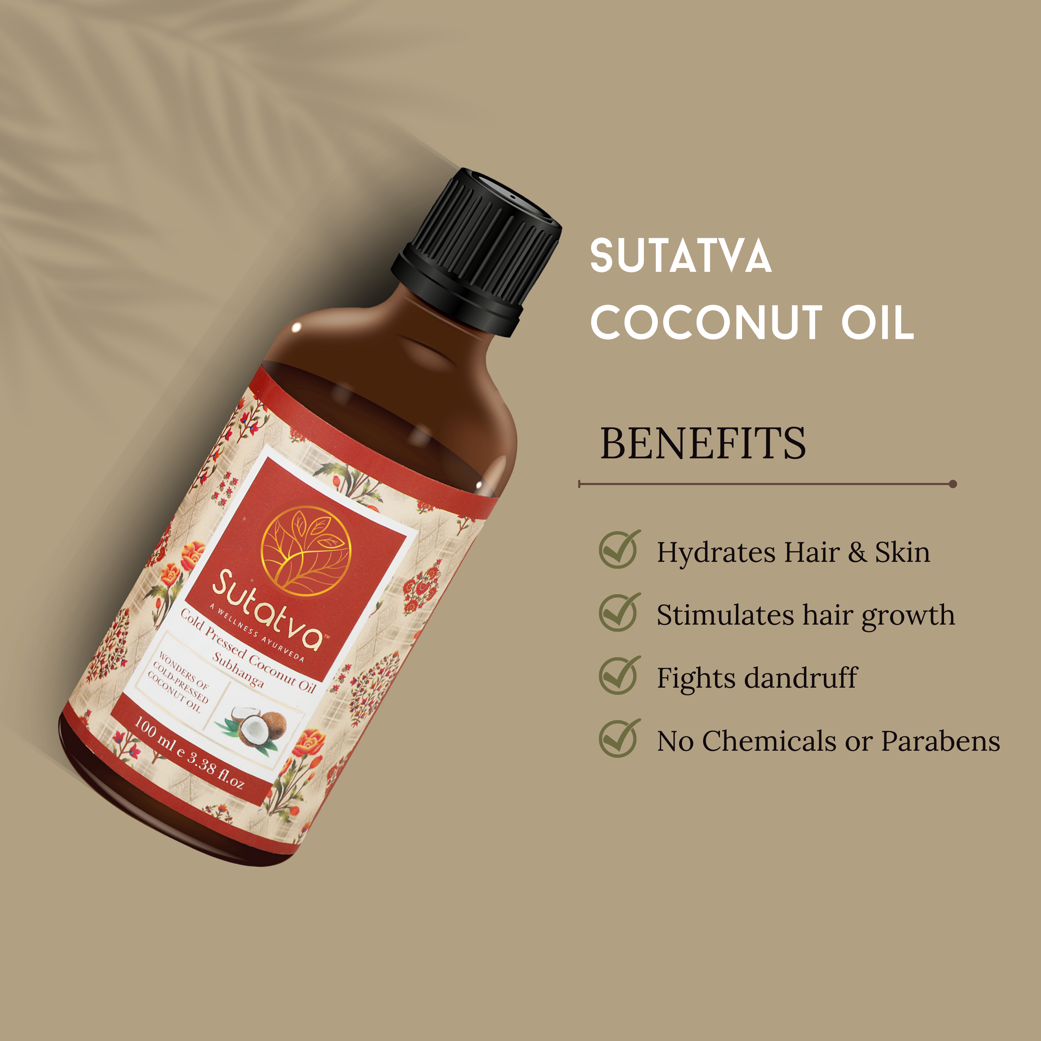 Cold Pressed Coconut Oil (Shubhanga) For Hair
