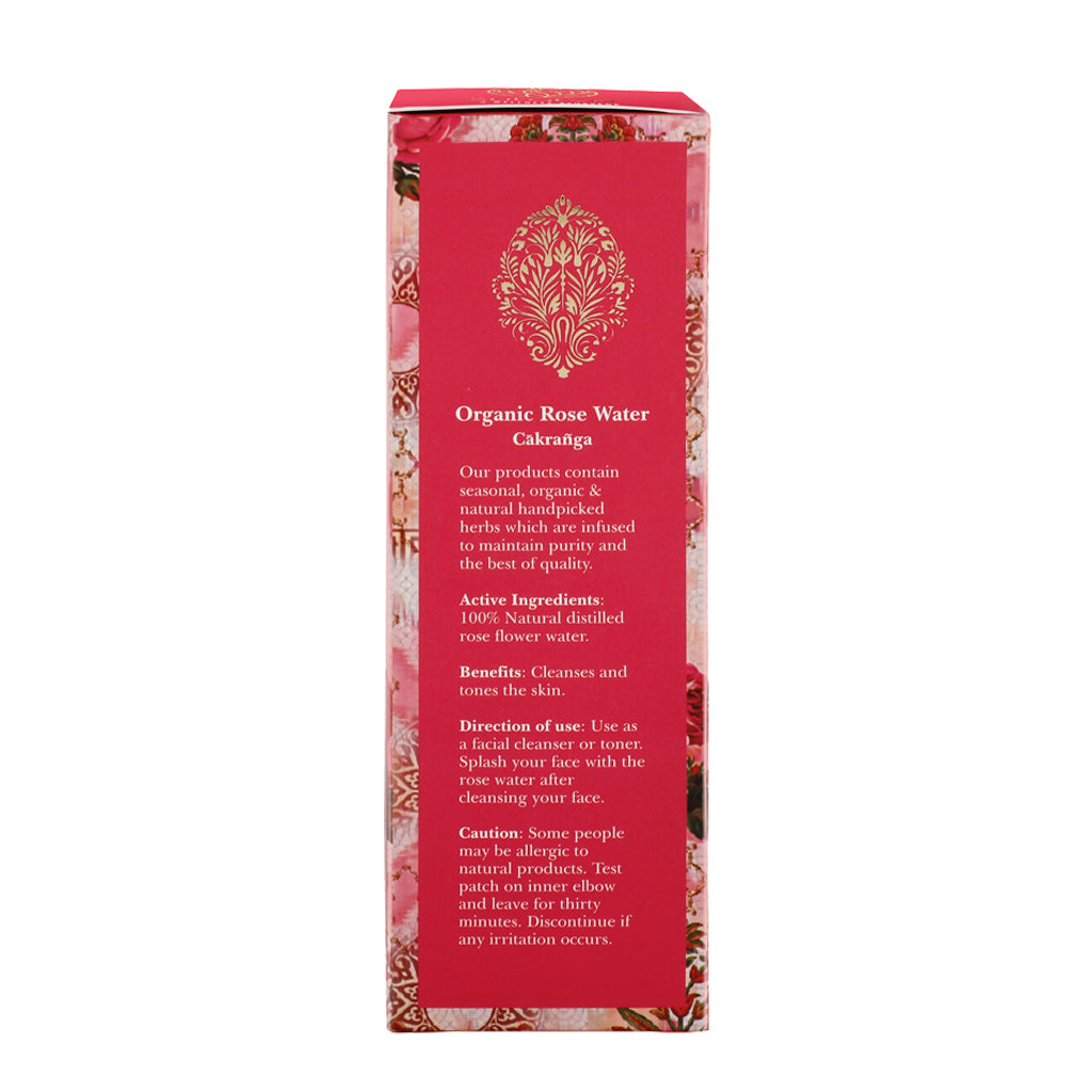 Steam Distilled Organic Rose Water Tonner (Cakranga)